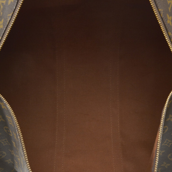 LOUIS VUITTON Monogram Keepall 55 Boston Bag M41424 Brown PVC Leather Ladies - Picture 8 of 10